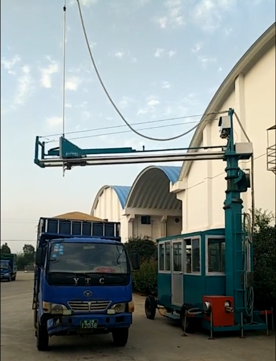 Mobile grain truck probe working picture